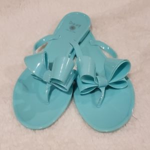 ❤Tiffany Blue jelly bow sandals ❤